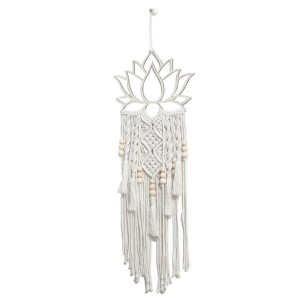 PandaHall Bohemian Macrame Lotus Wood Wall Hanging Decorations, Woven Tassel for Home Bedroom Room Decoration, White, 815x250mm Wood Flower...
PandaHall Bohemian Macrame Lotus Wood Wall Hanging Decorations, Woven Tassel for Home Bedroom Room Decoration, White, 815x250mm Wood Flower...
