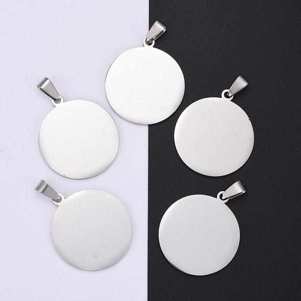 PandaHall 304 Stainless Steel Pendants, Manual Polishing, Stamping Blank Tag, Flat Round, Stainless Steel Color, 34x30x1.8mm 304 Stainless...
PandaHall 304 Stainless Steel Pendants, Manual Polishing, Stamping Blank Tag, Flat Round, Stainless Steel Color, 34x30x1.8mm 304 Stainless...