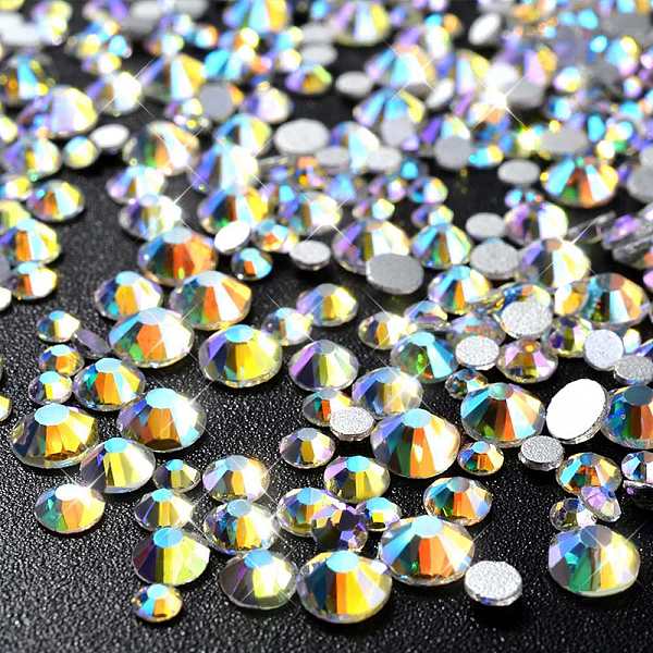 PandaHall Glass AB Colour Flat Back Rhinestone Nail Art Decoration Accessories, Faceted, Flat Round, Crystal AB, 300pcs/bag Glass Flat Round..., Clear
PandaHall Glass AB Colour Flat Back Rhinestone Nail Art Decoration Accessories, Faceted, Flat Round, Crystal AB, 300pcs/bag Glass Flat Round..., Clear