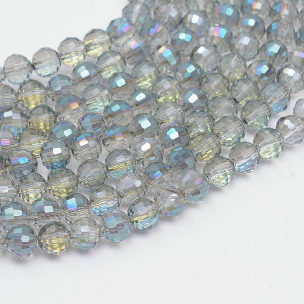 PandaHall Electroplate Glass Bead Strands, Multi-color Plated, Faceted(96 Facets), Round, Medium Turquoise, 6mm, Hole: 1mm, about..., Cyan
PandaHall Electroplate Glass Bead Strands, Multi-color Plated, Faceted(96 Facets), Round, Medium Turquoise, 6mm, Hole: 1mm, about..., Cyan