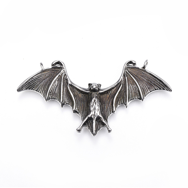 PandaHall 316 Surgical Stainless Steel Big Pendants, Bat, Antique Silver, 37x69x8mm, Hole: 3mm 316 Surgical Stainless Steel Bat
PandaHall 316 Surgical Stainless Steel Big Pendants, Bat, Antique Silver, 37x69x8mm, Hole: 3mm 316 Surgical Stainless Steel Bat