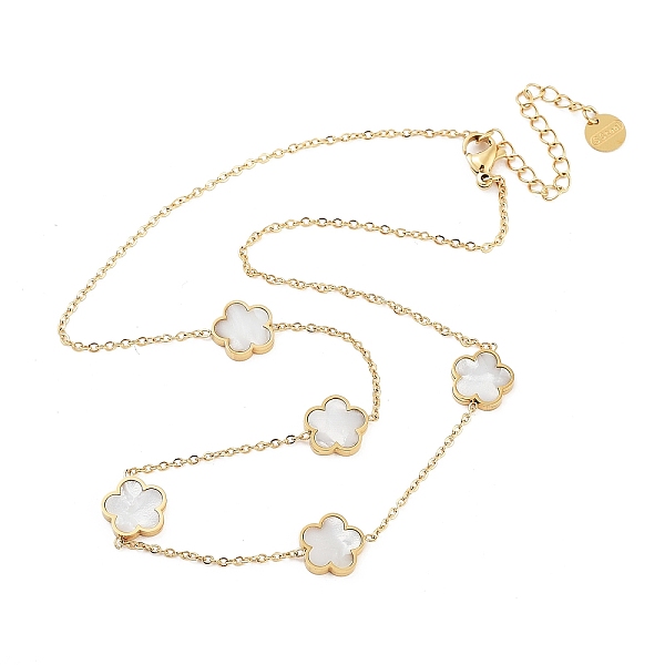 PandaHall 304 Stainless Steel Necklace, with Shell, Flower, Golden, 15.67~15.87 inch(39.8~40.3cm) 304 Stainless Steel Flower
PandaHall 304 Stainless Steel Necklace, with Shell, Flower, Golden, 15.67~15.87 inch(39.8~40.3cm) 304 Stainless Steel Flower