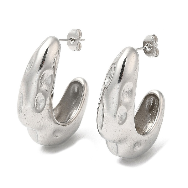 PandaHall 304 Stainless Steel Twist Arch Stud Earrings, Half Hoop Earrings, Stainless Steel Color, 33x10mm 304 Stainless Steel Arch
PandaHall 304 Stainless Steel Twist Arch Stud Earrings, Half Hoop Earrings, Stainless Steel Color, 33x10mm 304 Stainless Steel Arch