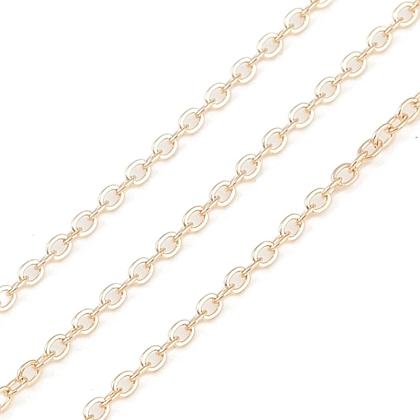 PandaHall Rack Plating Iron Cable Chain, Oval, Light Gold, 2.5x1.8x0.5mm, 50yard/roll Iron
PandaHall Rack Plating Iron Cable Chain, Oval, Light Gold, 2.5x1.8x0.5mm, 50yard/roll Iron
