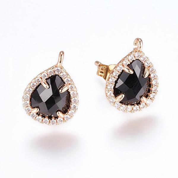 PandaHall Brass Micro Pave Cubic Zirconia Stud Earring Findings, with Loop, Glass, Teardrop, Golden, Black, 16.5mm, Hole: 1mm, Pin: 0.8mm...
PandaHall Brass Micro Pave Cubic Zirconia Stud Earring Findings, with Loop, Glass, Teardrop, Golden, Black, 16.5mm, Hole: 1mm, Pin: 0.8mm...