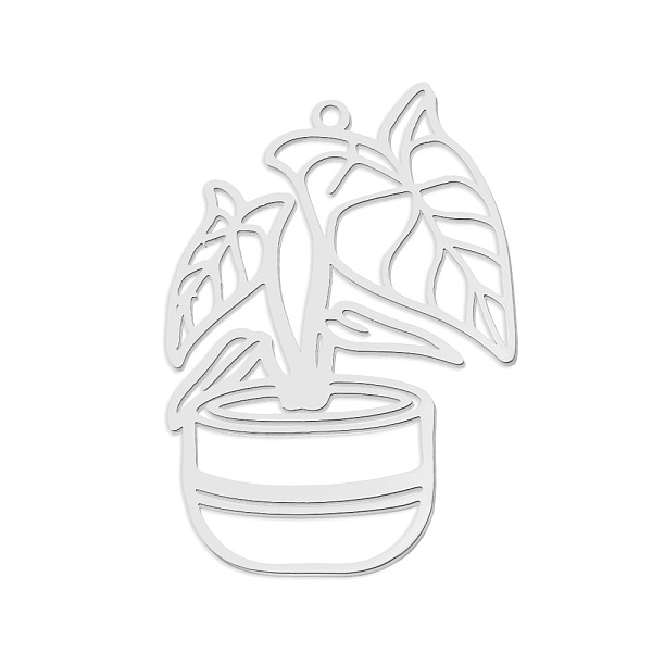 PandaHall 201 Stainless Steel Pendants, Laser Cut, Pot Culture, Stainless Steel Color, 37.5x26x1mm, Hole: 1.6mm 201 Stainless Steel Others
PandaHall 201 Stainless Steel Pendants, Laser Cut, Pot Culture, Stainless Steel Color, 37.5x26x1mm, Hole: 1.6mm 201 Stainless Steel Others