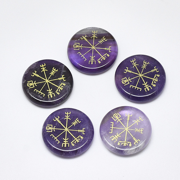 PandaHall Natural Amethyst Cabochons, Flat Round with Nordic Pagan Pattern, 25x5.5mm Amethyst Flat Round
PandaHall Natural Amethyst Cabochons, Flat Round with Nordic Pagan Pattern, 25x5.5mm Amethyst Flat Round