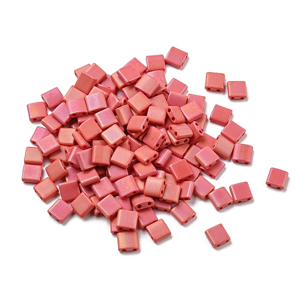 PandaHall 2-Hole Glass Seed Beads, Opaque Frosted Colours, Square, Salmon, 5x5x2mm, Hole: 0.8~0.9mm, about 1250pcs/bag. Glass Square Red
PandaHall 2-Hole Glass Seed Beads, Opaque Frosted Colours, Square, Salmon, 5x5x2mm, Hole: 0.8~0.9mm, about 1250pcs/bag. Glass Square Red