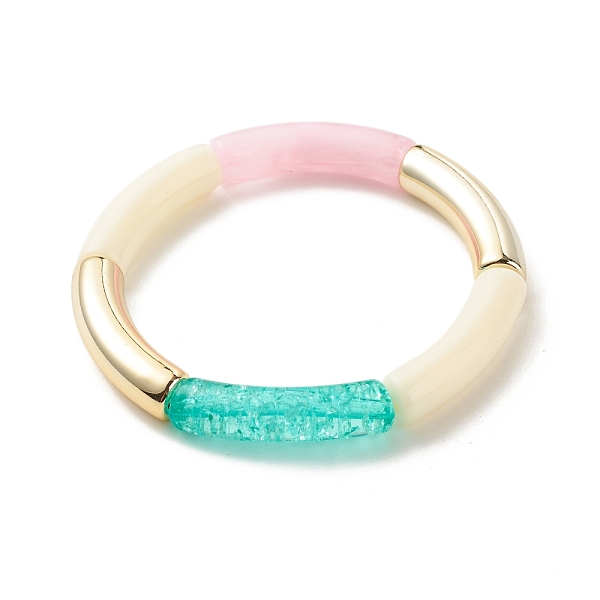 PandaHall Acrylic Curved Tube Beaded Stretch Bracelet, Chunky Bracelet for Women, Colorful, Inner Diameter: 2-1/8 inch(5.3cm) Acrylic
PandaHall Acrylic Curved Tube Beaded Stretch Bracelet, Chunky Bracelet for Women, Colorful, Inner Diameter: 2-1/8 inch(5.3cm) Acrylic