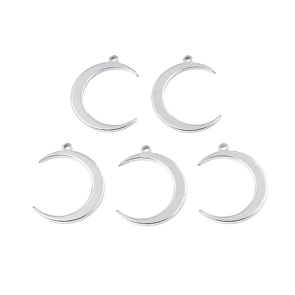 PandaHall 201 Stainless Steel Pendants, Moon, Stainless Steel Color, 25.5x20.5x1.5mm, Hole: 2mm 201 Stainless Steel Moon
PandaHall 201 Stainless Steel Pendants, Moon, Stainless Steel Color, 25.5x20.5x1.5mm, Hole: 2mm 201 Stainless Steel Moon