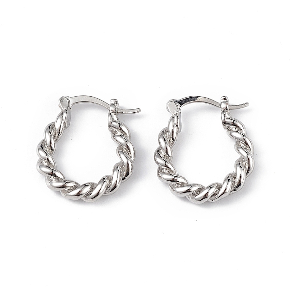 PandaHall Brass Twist Hoop Earrings for Women, Long-Lasting Plated, Lead Free & Cadmium Free, Platinum, 20x17.5x3.5mm, Pin: 0.7~1.2x0.7mm...
PandaHall Brass Twist Hoop Earrings for Women, Long-Lasting Plated, Lead Free & Cadmium Free, Platinum, 20x17.5x3.5mm, Pin: 0.7~1.2x0.7mm...
