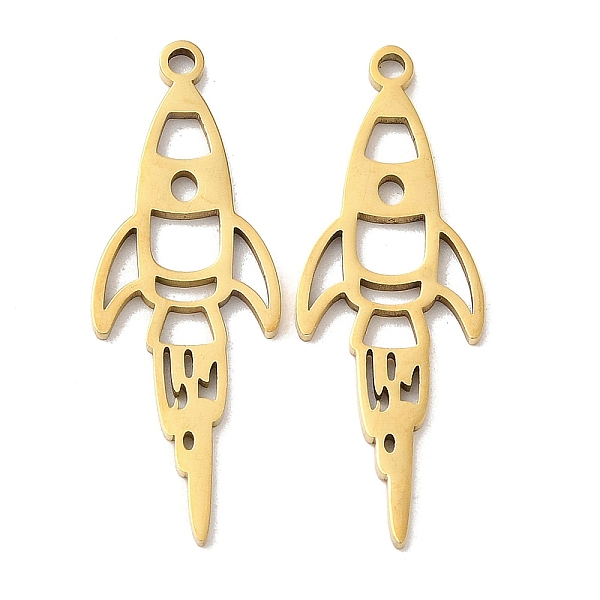 PandaHall Ion Plating(IP) 304 Stainless Steel Pendants, Rocket Charm, Real 18K Gold Plated, 35x12.5x1mm, Hole: 1.8mm 304 Stainless Steel...
PandaHall Ion Plating(IP) 304 Stainless Steel Pendants, Rocket Charm, Real 18K Gold Plated, 35x12.5x1mm, Hole: 1.8mm 304 Stainless Steel...