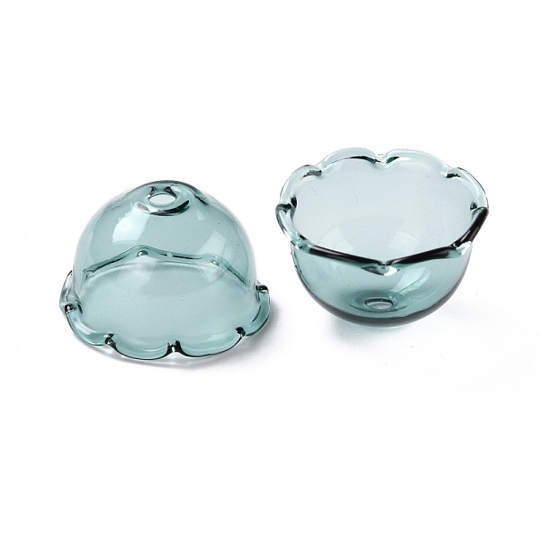 PandaHall Glass Bead Cone for Wind Chimes Making, Multi-Petal, Flower, Dark Cyan, 21~24.5x13mm, Hole: 2mm Glass
PandaHall Glass Bead Cone for Wind Chimes Making, Multi-Petal, Flower, Dark Cyan, 21~24.5x13mm, Hole: 2mm Glass