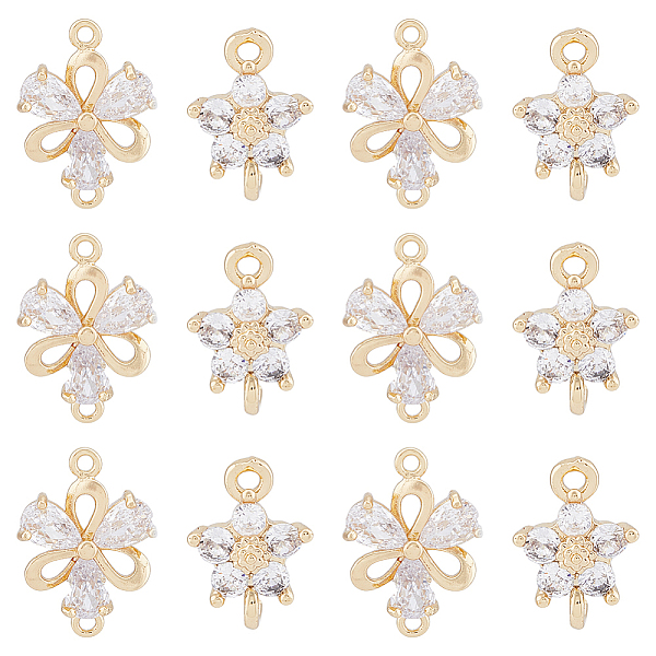 PandaHall DICOSMETIC 12Pcs 2 Styles Brass Clear Glass Connector Charms, Flower Links, Real 18K Gold Plated, 12~18x8~12.5x3mm, Hole: 1.2mm...
PandaHall DICOSMETIC 12Pcs 2 Styles Brass Clear Glass Connector Charms, Flower Links, Real 18K Gold Plated, 12~18x8~12.5x3mm, Hole: 1.2mm...