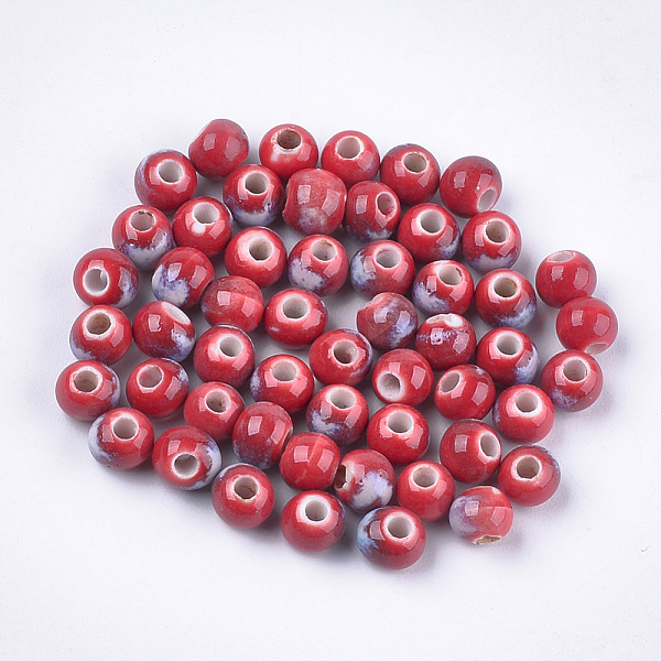 PandaHall Handmade Porcelain Beads, Fancy Antique Glazed Porcelain, Round, Red, 6~7x5.5~6mm, Hole: 2~2.5mm Porcelain Round Red
PandaHall Handmade Porcelain Beads, Fancy Antique Glazed Porcelain, Round, Red, 6~7x5.5~6mm, Hole: 2~2.5mm Porcelain Round Red