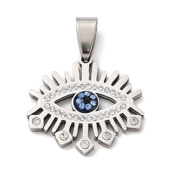 PandaHall 201 Stainless Steel Pendants, with Rhinestone, Eye Charm, Stainless Steel Color, 22.5x24.5x3mm, Hole: 9x4.5mm Stainless..., Multicolor
PandaHall 201 Stainless Steel Pendants, with Rhinestone, Eye Charm, Stainless Steel Color, 22.5x24.5x3mm, Hole: 9x4.5mm Stainless..., Multicolor