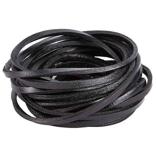 PandaHall Gorgecraft Flat Cowhide Leather Cord, for Jewelry Making, Black, 5x3mm Cowhide Flat Black
PandaHall Gorgecraft Flat Cowhide Leather Cord, for Jewelry Making, Black, 5x3mm Cowhide Flat Black