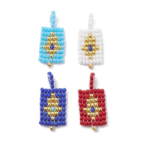 PandaHall Handmade MIYUKI Round Rocailles Seed Loom Pattern, Rectangle with Hamsa Hand Pendants, Mixed Color, 25x11x2mm, Hole: 2mm Glass..., Multicolor
PandaHall Handmade MIYUKI Round Rocailles Seed Loom Pattern, Rectangle with Hamsa Hand Pendants, Mixed Color, 25x11x2mm, Hole: 2mm Glass..., Multicolor