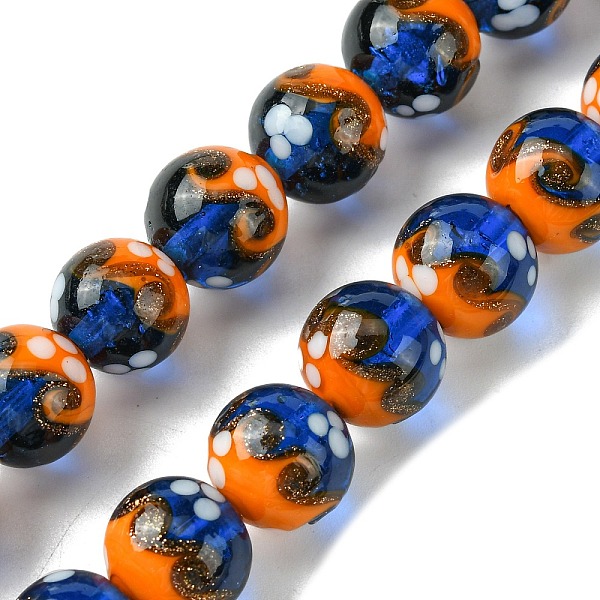 PandaHall Handmade Gold Sand Lampwork Beads Strands, Round, Dark Orange, 12mm, Hole: 1.4mm, about 33pcs/strand, 14.76''(37.5cm) Foil Glass...
PandaHall Handmade Gold Sand Lampwork Beads Strands, Round, Dark Orange, 12mm, Hole: 1.4mm, about 33pcs/strand, 14.76''(37.5cm) Foil Glass...