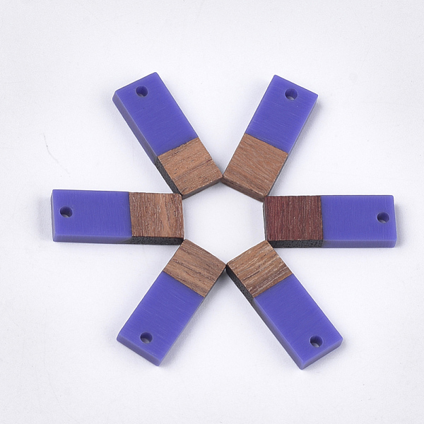 PandaHall Resin & Walnut Wood Pendants, Rectangle, Slate Blue, 22.5~23x8.5~9x3.5mm, Hole: 2mm Resin+Wood Rectangle Blue
PandaHall Resin & Walnut Wood Pendants, Rectangle, Slate Blue, 22.5~23x8.5~9x3.5mm, Hole: 2mm Resin+Wood Rectangle Blue