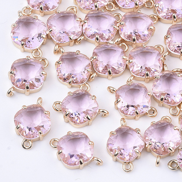 PandaHall Transparent Glass Links connectors, with Brass Findings, Faceted, Rhombus, Light Gold, Pearl Pink, 16.5x11x6mm, Hole: 1.2mm, Side...
PandaHall Transparent Glass Links connectors, with Brass Findings, Faceted, Rhombus, Light Gold, Pearl Pink, 16.5x11x6mm, Hole: 1.2mm, Side...