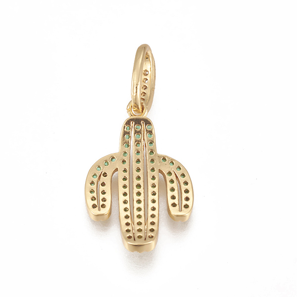 PandaHall Brass Micro Pave Cubic Zirconia Pendants, Long-Lasting Plated, Lead Free & Cadmium Free & Nickel Free, Cactus, Green, Real 18K...
PandaHall Brass Micro Pave Cubic Zirconia Pendants, Long-Lasting Plated, Lead Free & Cadmium Free & Nickel Free, Cactus, Green, Real 18K...