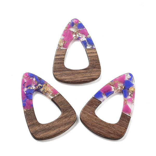PandaHall Walnut Wood Pendant, Resin & Gold Foil, Teardrop, Hot Pink, 45x30x3.5mm, Hole: 2mm Wood Teardrop
PandaHall Walnut Wood Pendant, Resin & Gold Foil, Teardrop, Hot Pink, 45x30x3.5mm, Hole: 2mm Wood Teardrop