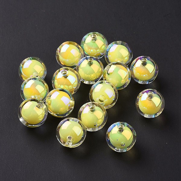 PandaHall UV Plating Rainbow Iridescent Acrylic Beads, Bead in Bead, Round, Yellow, 15.5mm, Hole: 2.8mm Acrylic Round Yellow
PandaHall UV Plating Rainbow Iridescent Acrylic Beads, Bead in Bead, Round, Yellow, 15.5mm, Hole: 2.8mm Acrylic Round Yellow