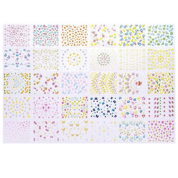 PandaHall Nail Art Stickers, Self-Adhesive, for Nail Tips Decorations, Flower Pattern, 62x52mm, 30sheet/set Plastic Flower Multicolor
PandaHall Nail Art Stickers, Self-Adhesive, for Nail Tips Decorations, Flower Pattern, 62x52mm, 30sheet/set Plastic Flower Multicolor