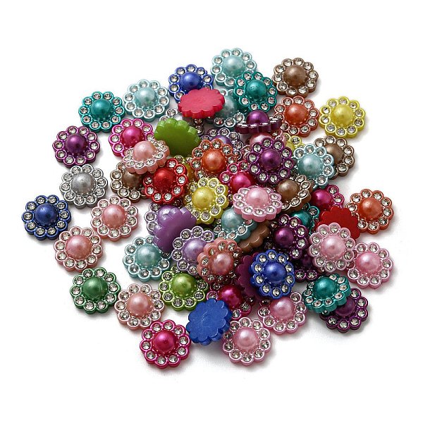 PandaHall ABS Plastic Cabochons, with Rhinetsone, Flower, Mixed Color, 13.5x13.5x5.5mm ABS Plastic Flower Multicolor
PandaHall ABS Plastic Cabochons, with Rhinetsone, Flower, Mixed Color, 13.5x13.5x5.5mm ABS Plastic Flower Multicolor