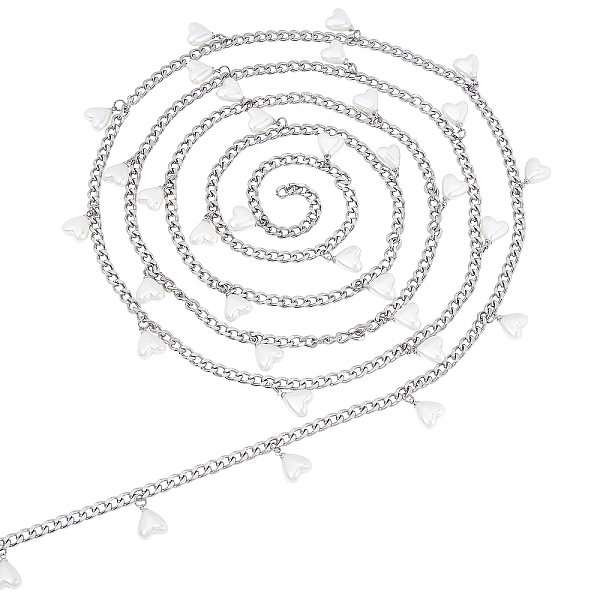 PandaHall PH 6.5 Feet Curb Link Chain, 5mm/0.2 inch Stainless Steel Chains with Heart Shaped Pearl Beads Curb Chains for Necklaces...
PandaHall PH 6.5 Feet Curb Link Chain, 5mm/0.2 inch Stainless Steel Chains with Heart Shaped Pearl Beads Curb Chains for Necklaces...