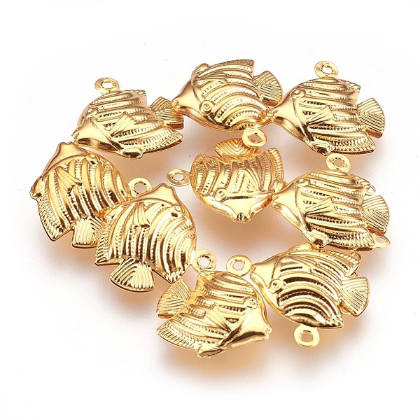 PandaHall 304 Stainless Steel Pendants, Fish, Real 18k Gold Plated, 18x17x6mm, Hole: 1.2mm 304 Stainless Steel Fish
PandaHall 304 Stainless Steel Pendants, Fish, Real 18k Gold Plated, 18x17x6mm, Hole: 1.2mm 304 Stainless Steel Fish