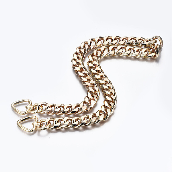 PandaHall Bag Chains Straps, Aluminum Curb Link Chains, with Alloy Love Type Swivel Clasps, for Bag Replacement Accessories, Light Gold...
PandaHall Bag Chains Straps, Aluminum Curb Link Chains, with Alloy Love Type Swivel Clasps, for Bag Replacement Accessories, Light Gold...