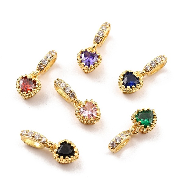 PandaHall Brass Micro Pave Cubic Zirconia European Dangle Charms, Large Hole Charms, Real 18K Gold Plated, Cadmium Free & Lead Free, Heart..., Multicolor
PandaHall Brass Micro Pave Cubic Zirconia European Dangle Charms, Large Hole Charms, Real 18K Gold Plated, Cadmium Free & Lead Free, Heart..., Multicolor