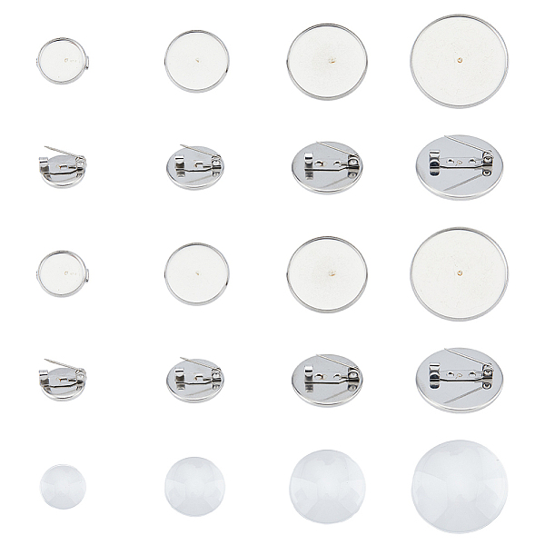 PandaHall DICOSMETIC 32 Sets 4 Sizes Brooch Clasps Pin Disk Base Stainless Steel Flat Round Brooch Pin 12/16/20/25mm Blank Flat Trays with...
PandaHall DICOSMETIC 32 Sets 4 Sizes Brooch Clasps Pin Disk Base Stainless Steel Flat Round Brooch Pin 12/16/20/25mm Blank Flat Trays with...