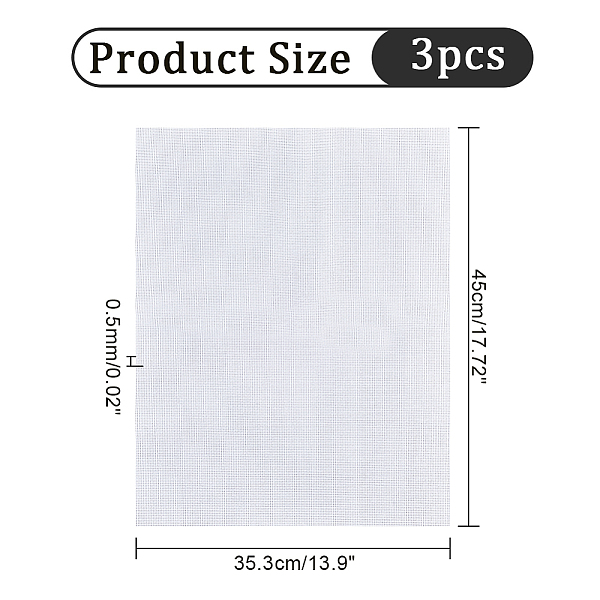 PandaHall 3 Pcs 14CT Cross Stitch Canvas Cotton Embroidery Fabric, Aida Cloth Needlework Fabric for Embroidery, White Cross Stitch Fabric...
PandaHall 3 Pcs 14CT Cross Stitch Canvas Cotton Embroidery Fabric, Aida Cloth Needlework Fabric for Embroidery, White Cross Stitch Fabric...