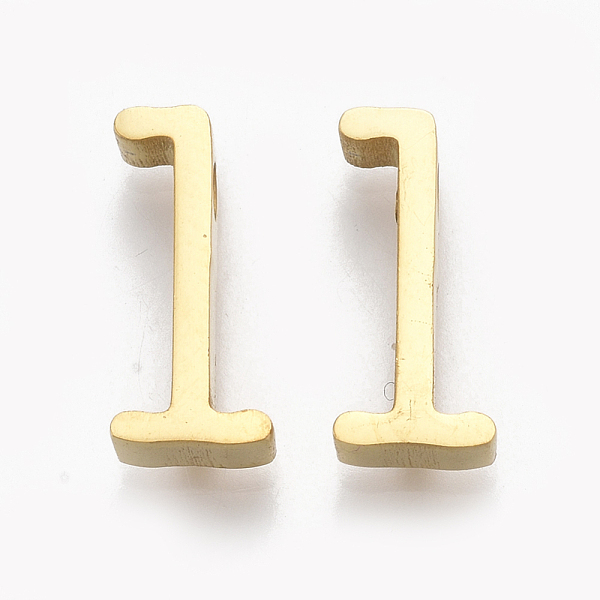 PandaHall 304 Stainless Steel Pendants, Golden, Letter, Letter.L, 13x6x3mm, Hole: 1.8mm 304 Stainless Steel Letter L
PandaHall 304 Stainless Steel Pendants, Golden, Letter, Letter.L, 13x6x3mm, Hole: 1.8mm 304 Stainless Steel Letter L