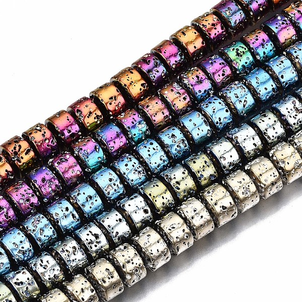 PandaHall Electroplated Natural Lava Rock Beads Strands, Flat Round, Bumpy, Mixed Color, 8.5x6mm, Hole: 1mm, about 67pcs/strand, 15.63 inch..., Multicolor
PandaHall Electroplated Natural Lava Rock Beads Strands, Flat Round, Bumpy, Mixed Color, 8.5x6mm, Hole: 1mm, about 67pcs/strand, 15.63 inch..., Multicolor