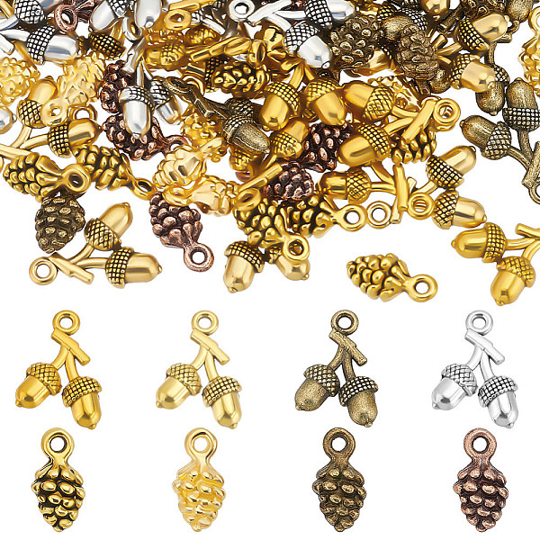 PandaHall 96Pcs 8 Style Tibetan Style Alloy Pendants Sets, Mixed Color, 13~17x7~12x4~5.5mm, Hole: 2mm, 12pcs/style Alloy Acorn
PandaHall 96Pcs 8 Style Tibetan Style Alloy Pendants Sets, Mixed Color, 13~17x7~12x4~5.5mm, Hole: 2mm, 12pcs/style Alloy Acorn