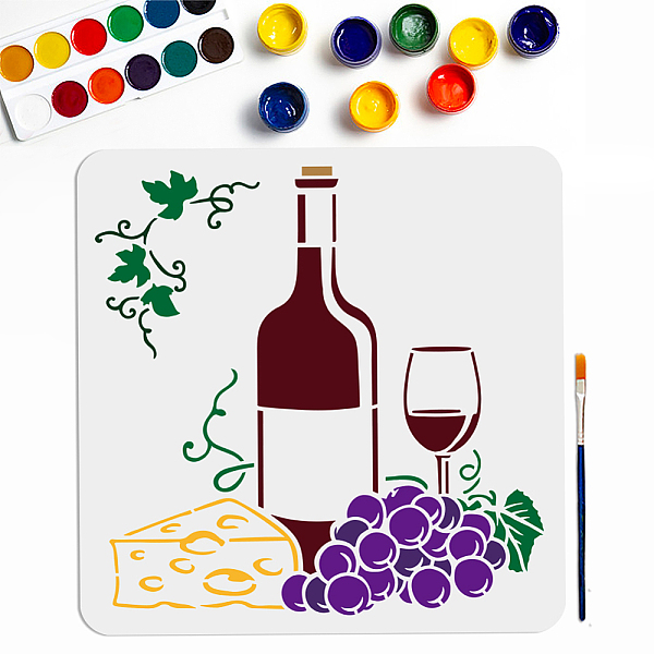 PandaHall MAYJOYDIY Wine Grape Cheese Stencil 11.8×11.8inch Large Red Wine Bottles and Glasses Stencils with Paint Brush Reusable Grape Leaf...
PandaHall MAYJOYDIY Wine Grape Cheese Stencil 11.8×11.8inch Large Red Wine Bottles and Glasses Stencils with Paint Brush Reusable Grape Leaf...