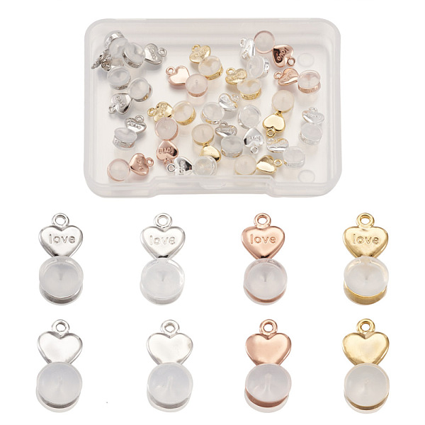 PandaHall 24Pcs 4 Colors Silicone Ear Nuts, Earring Backs, with Brass Findings, Heart, Mixed Color, 11.2x6x5.5mm, 6pcs/color Silicone
PandaHall 24Pcs 4 Colors Silicone Ear Nuts, Earring Backs, with Brass Findings, Heart, Mixed Color, 11.2x6x5.5mm, 6pcs/color Silicone