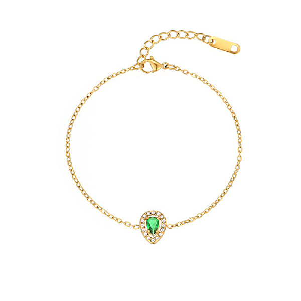 PandaHall Cubic Zirconia Teardrop Link Bracelet with Golden Stainless Steel Cable Chains, Lime Green, 6-1/4 inch(16cm) Cubic Zirconia...
PandaHall Cubic Zirconia Teardrop Link Bracelet with Golden Stainless Steel Cable Chains, Lime Green, 6-1/4 inch(16cm) Cubic Zirconia...