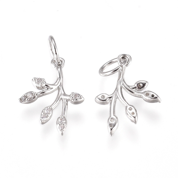 PandaHall Brass Charms, with Cubic Zirconia and Jump Rings, Leaf, Clear, Platinum, 14x10.5x2mm, Hole: 3.5mm Brass+Cubic Zirconia Leaf Clear
PandaHall Brass Charms, with Cubic Zirconia and Jump Rings, Leaf, Clear, Platinum, 14x10.5x2mm, Hole: 3.5mm Brass+Cubic Zirconia Leaf Clear
