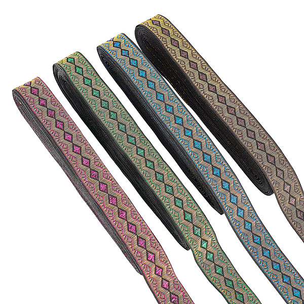 PandaHall FINGERINSPIRE 15.3 Yards 4 Colors Jacquard Ribbon Trim Vintage Embroidered Polyester Ribbons with Waving & Rhombus Pattern 3/4"..., Multicolor
PandaHall FINGERINSPIRE 15.3 Yards 4 Colors Jacquard Ribbon Trim Vintage Embroidered Polyester Ribbons with Waving & Rhombus Pattern 3/4"..., Multicolor