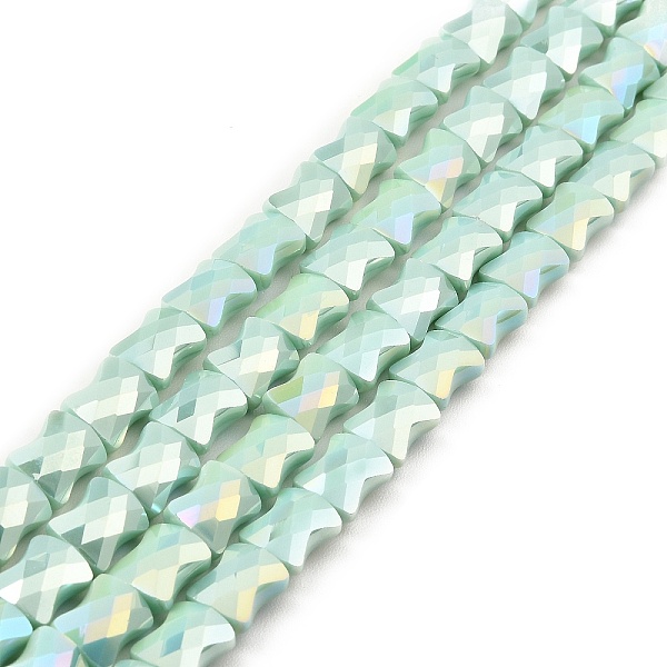 PandaHall AB Color Plate Glass Beads Strands, Faceted Bamboo Stick, Aquamarine, 10.5~11x8x5mm, Hole: 1.4mm, about 60pcs/strand..., Green
PandaHall AB Color Plate Glass Beads Strands, Faceted Bamboo Stick, Aquamarine, 10.5~11x8x5mm, Hole: 1.4mm, about 60pcs/strand..., Green