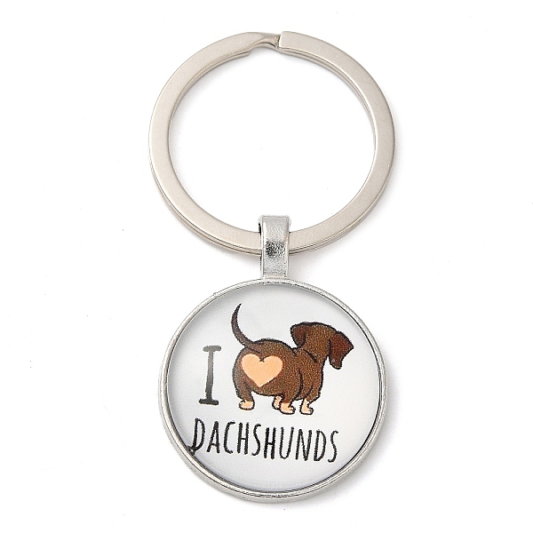 PandaHall Half Round/Dome Alloy & Glass Pendant Keychain, with Split Key Rings, Dog Pattern with Word I Dachshunds, Sienna, 6cm Alloy Half..., Brown
PandaHall Half Round/Dome Alloy & Glass Pendant Keychain, with Split Key Rings, Dog Pattern with Word I Dachshunds, Sienna, 6cm Alloy Half..., Brown