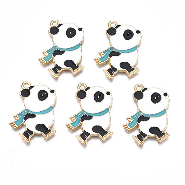 PandaHall Rack Plating Alloy Enamel Pendants, Cadmium Free & Nickel Free & Lead Free, Light Gold, Panda, Black, 31x22x2mm, Hole: 2mm...
PandaHall Rack Plating Alloy Enamel Pendants, Cadmium Free & Nickel Free & Lead Free, Light Gold, Panda, Black, 31x22x2mm, Hole: 2mm...