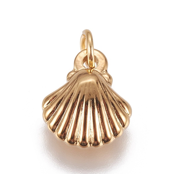 PandaHall Vacuum Plating 304 Stainless Steel Charms, Shell, Golden, 12.6x10.7x4mm, Hole: 3mm 304 Stainless Steel Shell Shape
PandaHall Vacuum Plating 304 Stainless Steel Charms, Shell, Golden, 12.6x10.7x4mm, Hole: 3mm 304 Stainless Steel Shell Shape