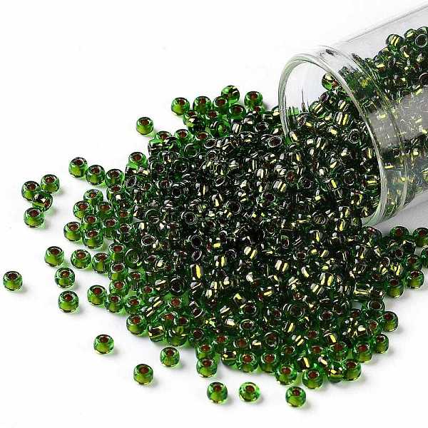 PandaHall TOHO Round Seed Beads, Japanese Seed Beads, (742) Copper Lined Peridot, 8/0, 3mm, Hole: 1mm, about 10000pcs/pound Glass Green
PandaHall TOHO Round Seed Beads, Japanese Seed Beads, (742) Copper Lined Peridot, 8/0, 3mm, Hole: 1mm, about 10000pcs/pound Glass Green
