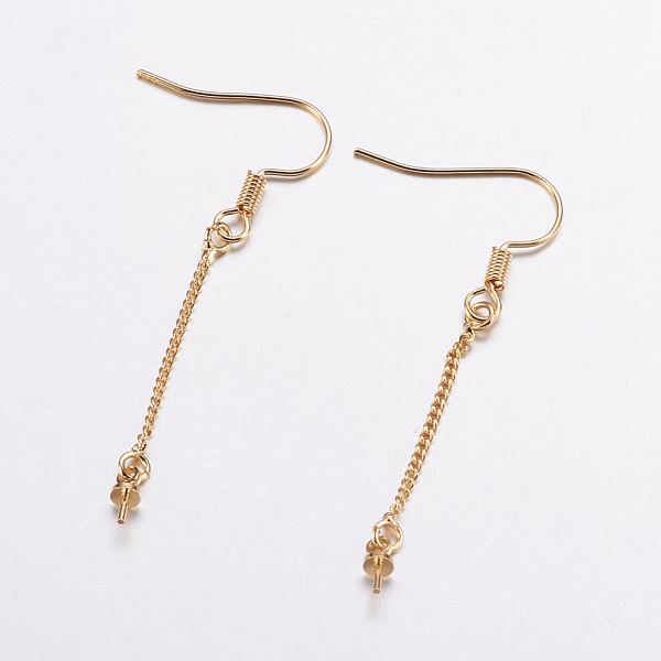 PandaHall Brass Earring Hooks, For Half Drilled Beads, Long-Lasting Plated, Lead Free & Cadmium Free, Golden, 52mm, 24 Gauge, Pin: 0.5mm...
PandaHall Brass Earring Hooks, For Half Drilled Beads, Long-Lasting Plated, Lead Free & Cadmium Free, Golden, 52mm, 24 Gauge, Pin: 0.5mm...